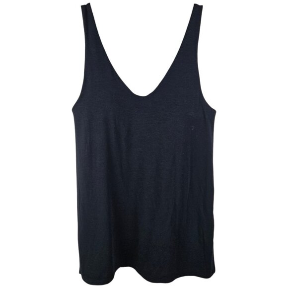 Athleta‎ Tank Top Built in Bra Black Workout Top V-Neck Shirt Women Size Small - Picture 1 of 9